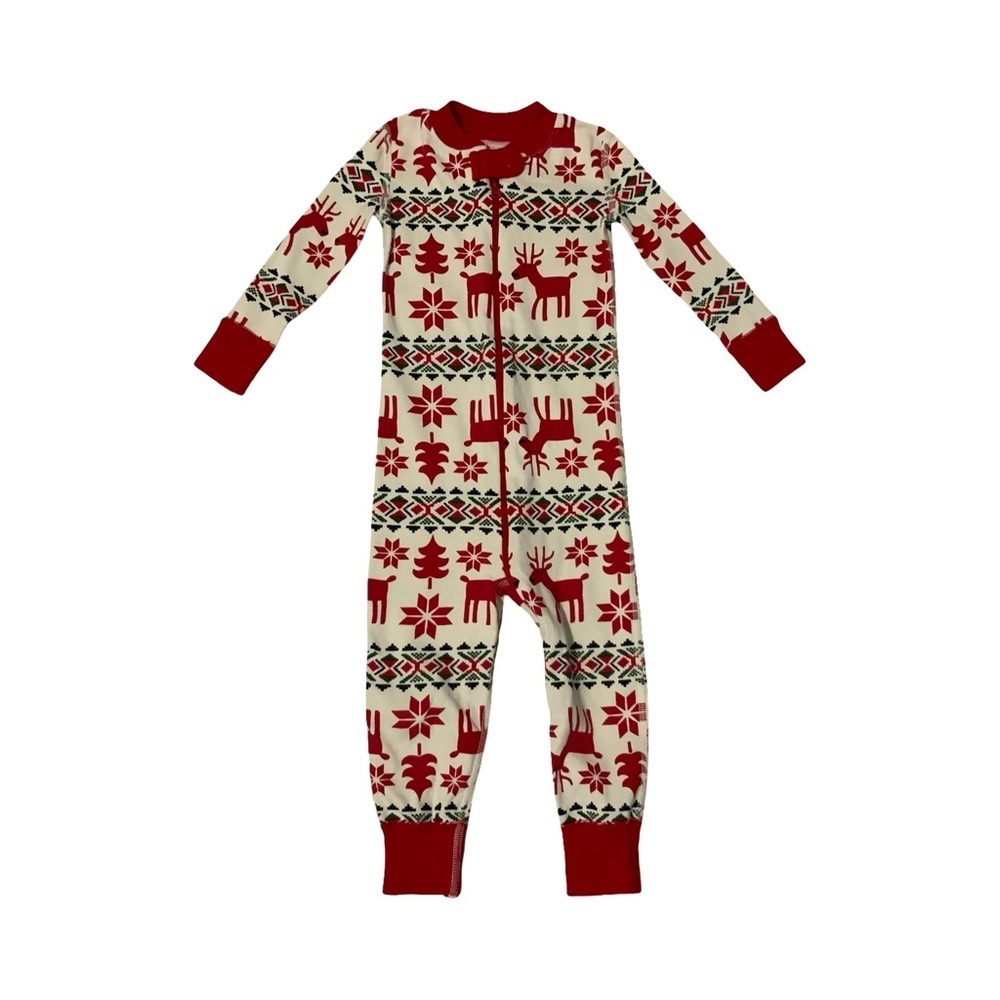 Hanna Andersson Deer Fair Isle Sleeper 2T